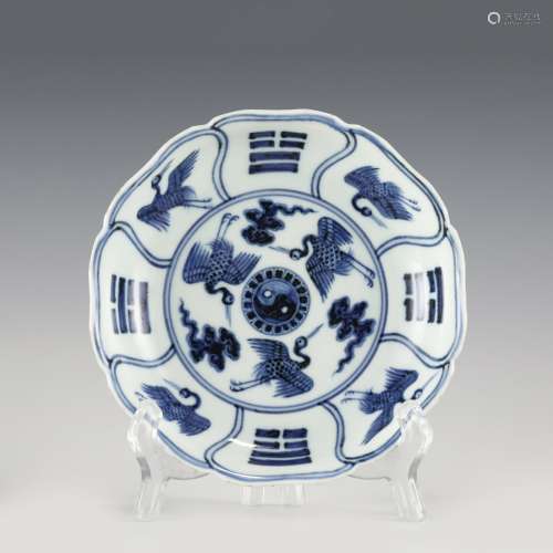 MING XUANDE BLUE AND WHITE PLATE