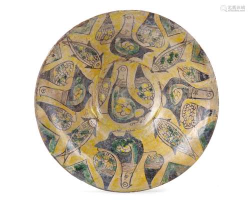 A NISHAPUR BUFFWARE POTTERY BOWL PERSIA, 10TH CENT…