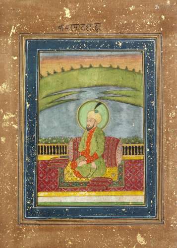 A PORTRAIT OF THE MUGHAL EMPEROR BABUR (R. 1526-30),