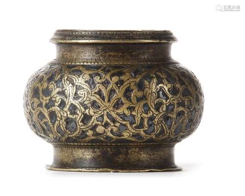 A NIELLOED CAST BRONZE INCENSE BURNER, KHORASAN,