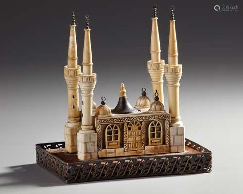 AN OTTOMAN INKWELL IN THE FORM OF A MOSQUE, TURKEY,