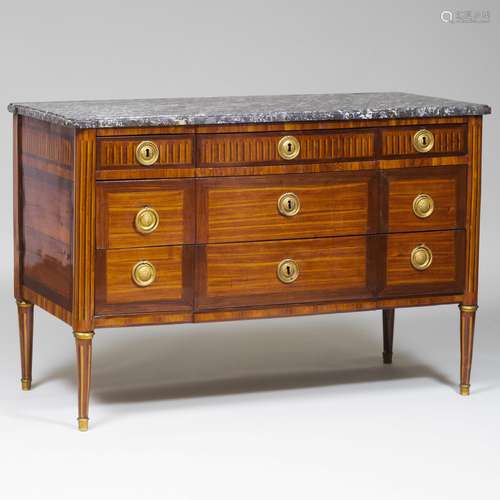 Louis XVI Ormolu-Mounted Tulipwood and Mahogany