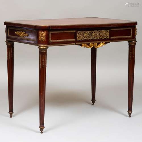 Louis XVI Style Gilt-Metal and Brass-Mounted Mahogany