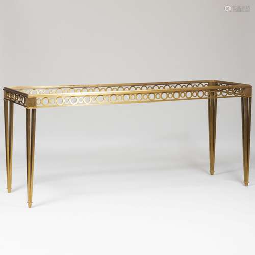 Modern Brass Console Table