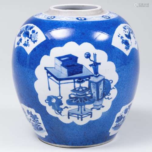 Chinese Blue and White Porcelain Ginger Jar