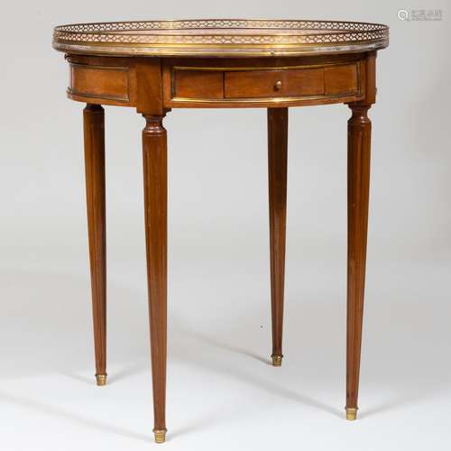 Louis XVI Style Provincial Brass-Inlaid Mahogany