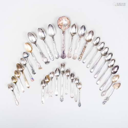 Group of American Silver Souvenir Spoons