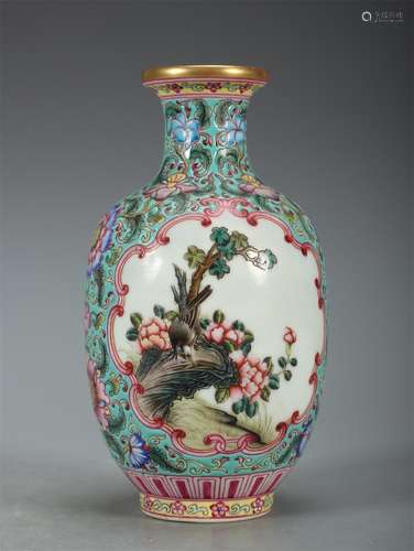 A Chinese Famille Rose Porcelain Vase