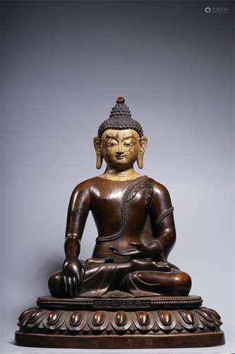 A Chinese Bronze Buddha Statue