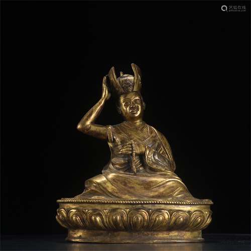 A Chinese Gilt Bronze Buddha Statue