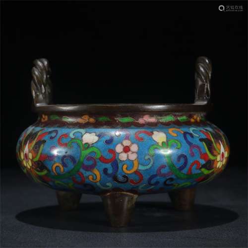 A Chinese Cloisonne Incense Burner