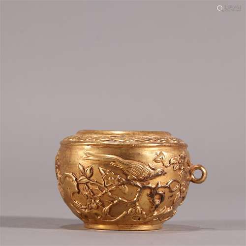 A Chinese Gilt Bronze Brush Washer