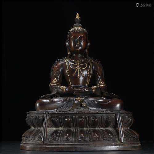 A Chinese Bronze Buddha Statue