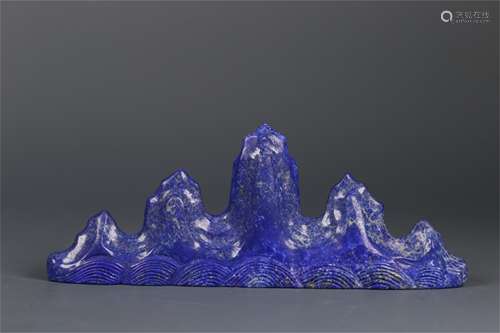 A Chinese Carved Lapis Lazuli Brush Rest