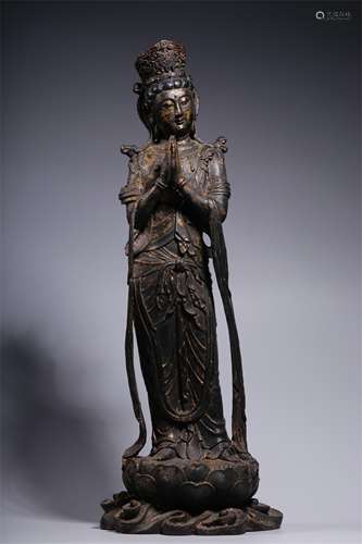 A Chinese Bronze Buddha Statue