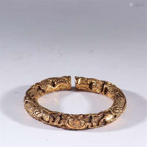 A Chinese Gilt Bronze Bracelet