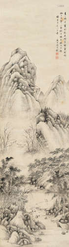 黄钺（1750～1841） 青山游踪 立轴 水墨纸本