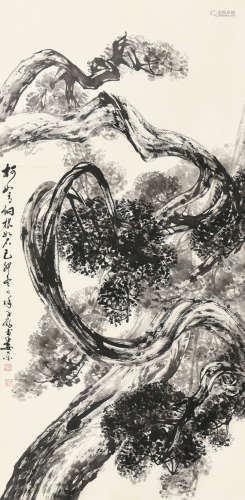 徐子鹤（1916～1999） 己卯（1999）年作 劲松图 立轴 水墨纸本