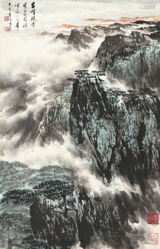 徐子鹤（1916～1999） 己未（1979）年作 千峰竞秀图 立轴 设色纸本