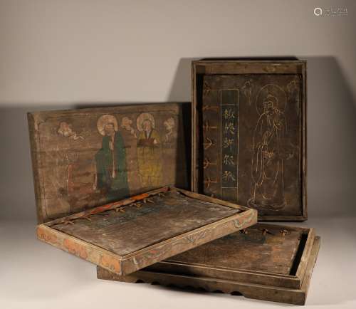 A box of silk wrapped paper books in Liao Dynasty