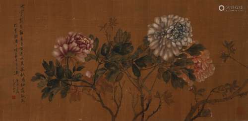 Silk flower painting of Ma Yuanyu in Qing Dynasty