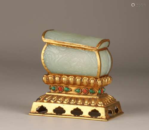 Jade wrapped gold relic coffin in Hotan of Liao Dynasty