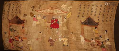 Embroidery of music and dance of the emperor of Liao Dynasty