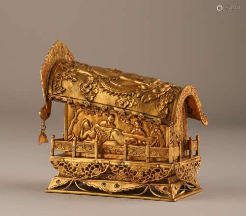 Silver gilded relic coffin of Liao Dynasty