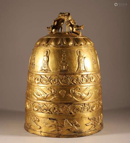 Bronze gilded chime bells of Liao Dynasty