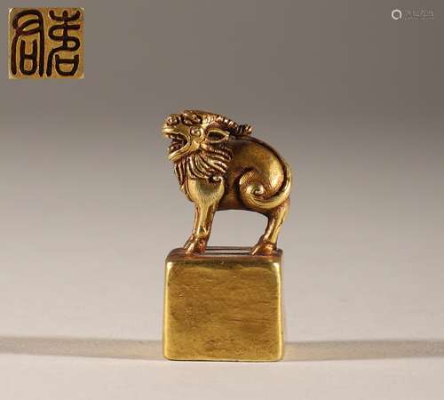 Pure gold Liao Dynasty seal