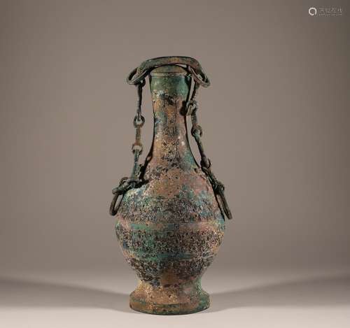 Warring States Bronze chain bottle