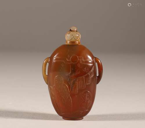 Agate snuff bottle of Qing Dynasty