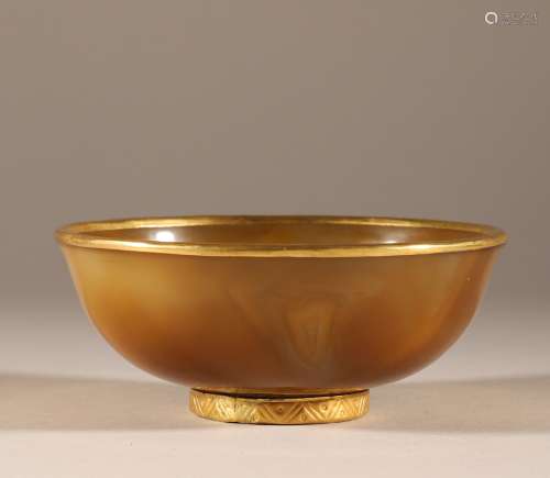 Agate gold bowl of Liao Dynasty