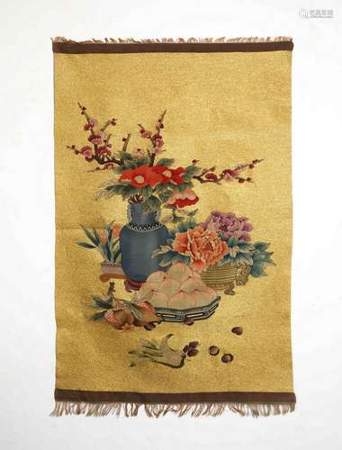 Qing Dynasty Kesi Flower Thangka