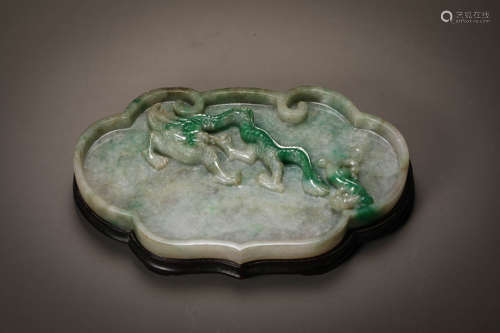 Qing Dynasty Emerald Dragon Brush Wash