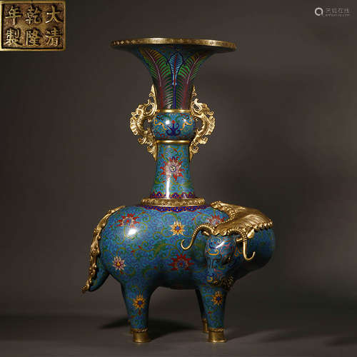 Qing Dynasty Cloisonne Sheep head Respect