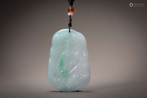 Qing Dynasty Emerald and Guanyin Buddha Brand