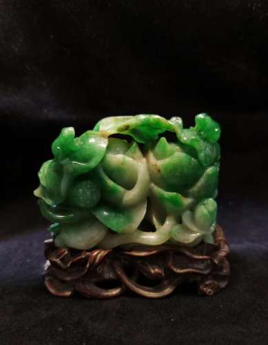 Qing Dynasty  Hundred Wealth of Emerald