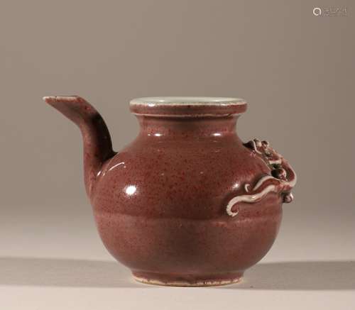 Yuan Dynasty red glazed pot