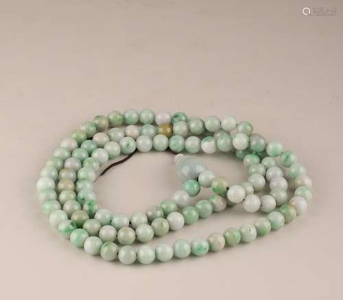 Jade Buddha beads in Qing Dynasty