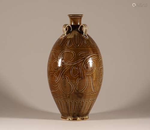 Four series bottles with sauce glaze in Ding kiln of Song Dy...