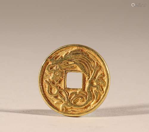 Pure gold coins of Tang Dynasty