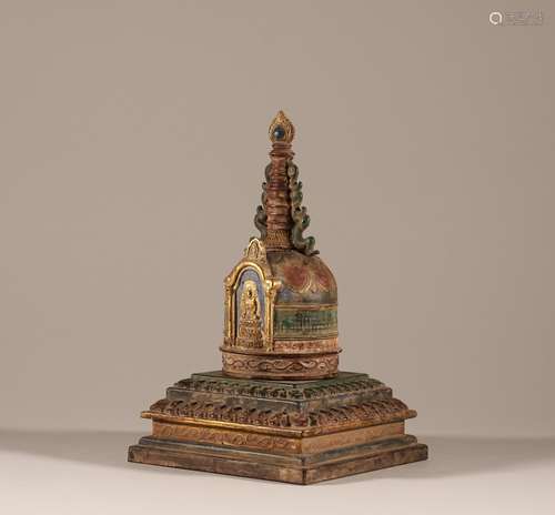 Glazed relic pagoda of Tang Dynasty