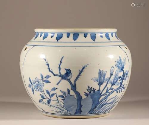 Flower and bird jar of Qing Dynasty