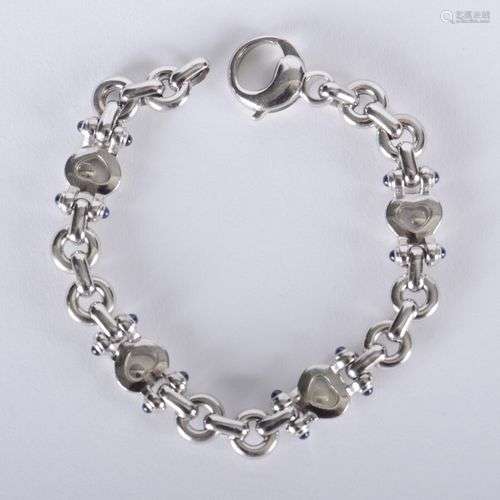 Chopard, bracelet souple en or gris 750 millièmes, mailles r...