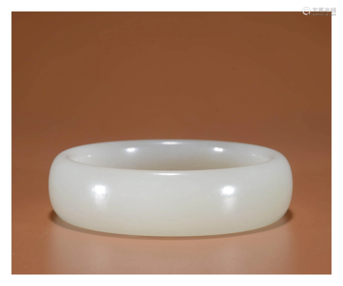 Carved Hetian Jade Bangle