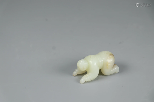 Carved White Jade Figure Ornament