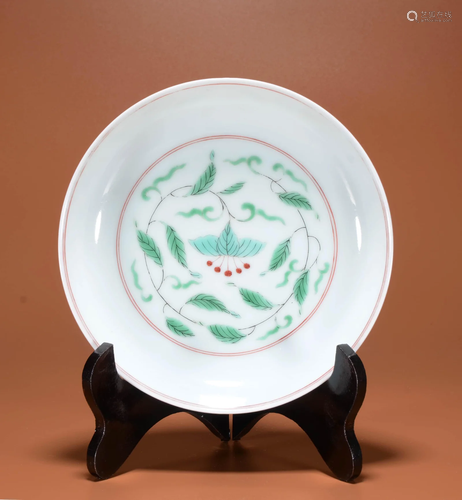 Wucai Glaze Flower Plate