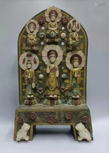 A Gilt Bronze Bodhisattva Altar Stand