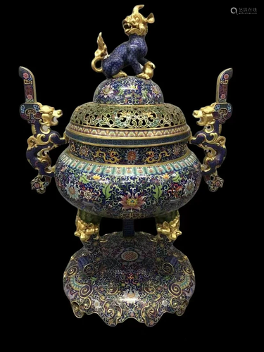 Chinese Cloisonne Incense Burner